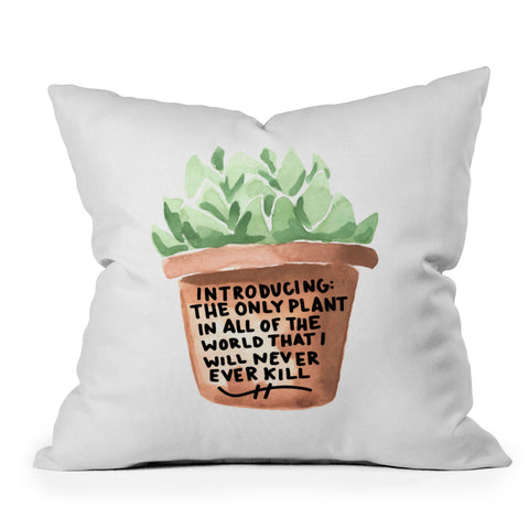 Chelcey Tate Black Thumb Succulent Outdoor Throw Pillow