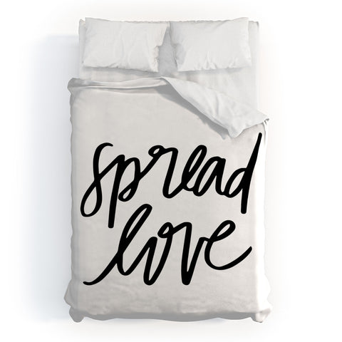 Chelcey Tate Spread Love BW Duvet Cover