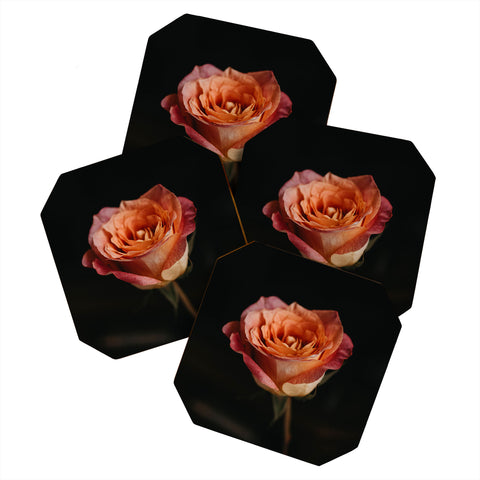 Chelsea Victoria Black Rose Coaster Set