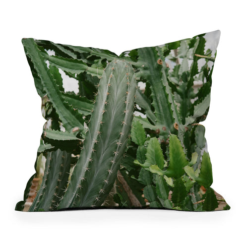 Chelsea Victoria Botanical Cactus Outdoor Throw Pillow