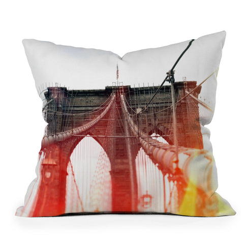 Chelsea Victoria Brooklyn Burning Outdoor Throw Pillow