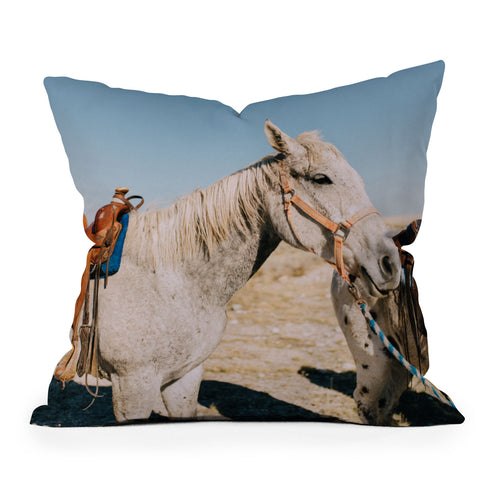 Chelsea Victoria Desert Horse Outdoor Throw Pillow