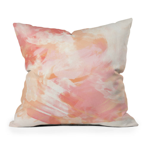 Chelsea Victoria Flamingo Watercolor Outdoor Throw Pillow