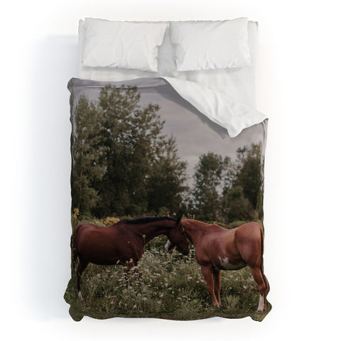 Chelsea Victoria Horses in The Field Duvet Cover