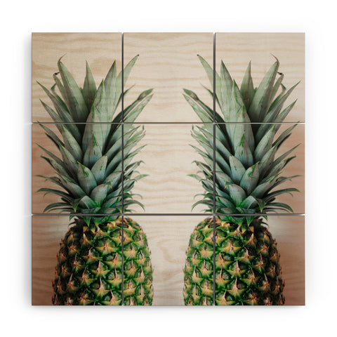 Chelsea Victoria How About Those Pineapples Wood Wall Mural