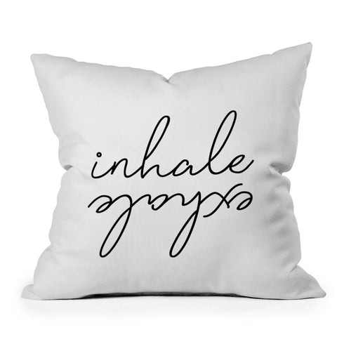 Chelsea Victoria inhale exhale Outdoor Throw Pillow