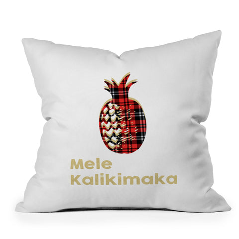 Chelsea Victoria Mele Kalikimaka Outdoor Throw Pillow