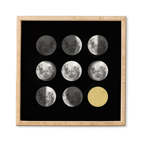 Chelsea Victoria Moon Phases and The Gold Sun Framed Wall Art