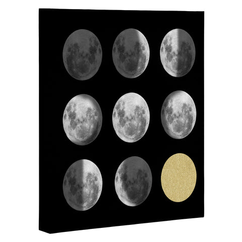 Chelsea Victoria Moon Phases and The Gold Sun Art Canvas