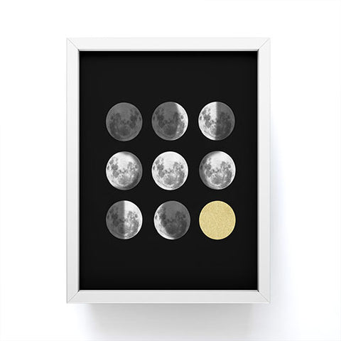 Chelsea Victoria Moon Phases and The Gold Sun Framed Mini Art Print