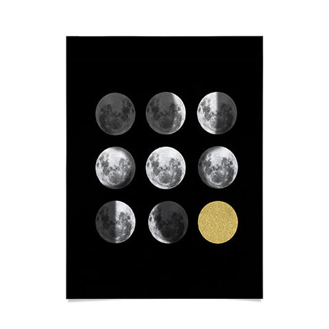 Chelsea Victoria Moon Phases and The Gold Sun Poster