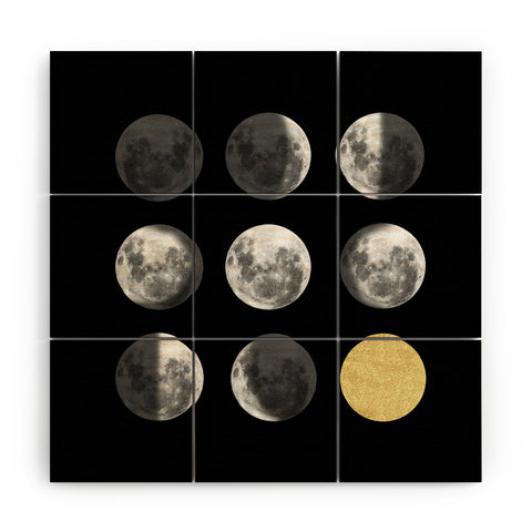 Chelsea Victoria Moon Phases and The Gold Sun Wood Wall Mural