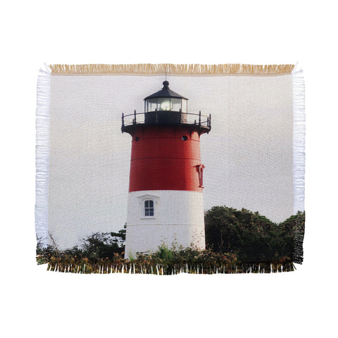 Chelsea Victoria Nauset Beach Lighthouse No 3 Throw Blanket