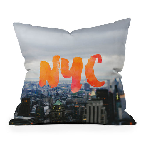 Chelsea Victoria Nyc Skyline Outdoor Throw Pillow