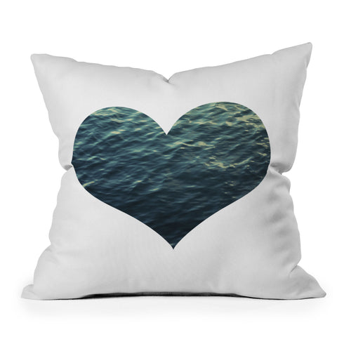 Chelsea Victoria Ocean Heart No 2 Outdoor Throw Pillow