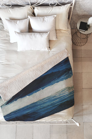 Chelsea Victoria Ocean Waves Fleece Throw Blanket