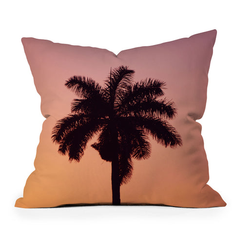 Chelsea Victoria Palm Sunset Outdoor Throw Pillow