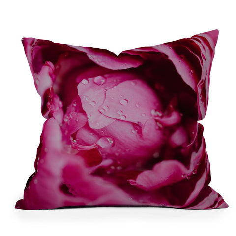 Chelsea Victoria Rain and Peonies Outdoor Throw Pillow