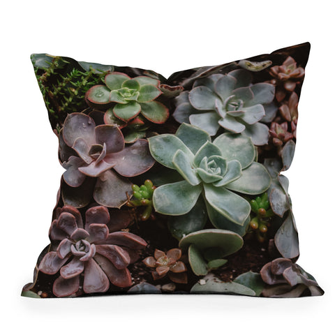 Chelsea Victoria Succulent Mix Outdoor Throw Pillow