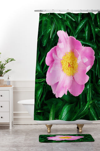 Chelsea Victoria The Peony In The Garden Shower Curtain And Mat