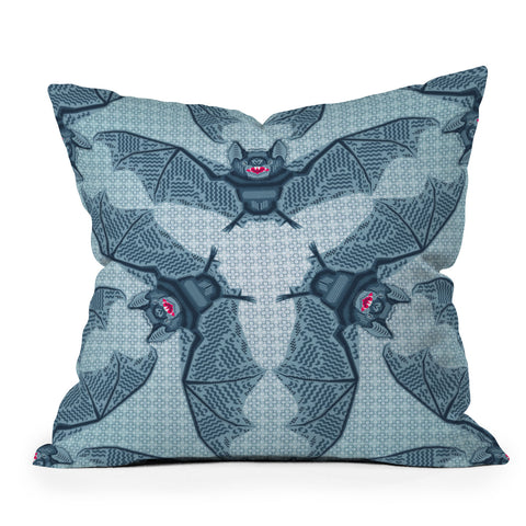 Chobopop Geometric Bat Pattern Outdoor Throw Pillow