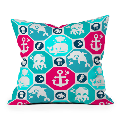 Chobopop Marine Pattern Outdoor Throw Pillow