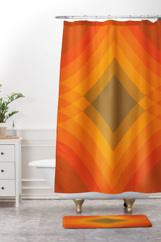 Circa78Designs Harvest Stack Shower Curtain And Mat