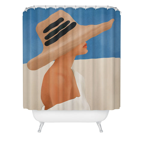 City Art Summer Hat Shower Curtain