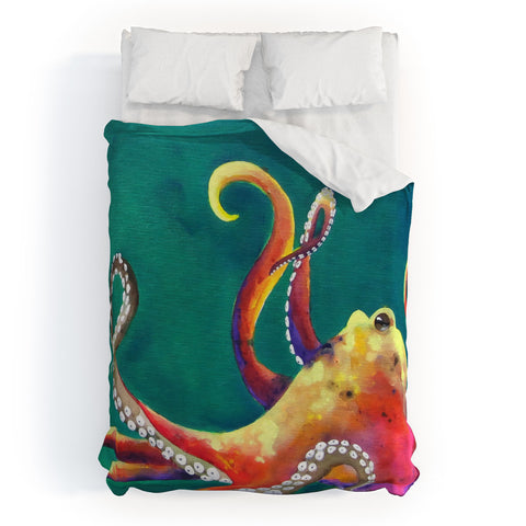 Clara Nilles Mardi Gras Octopus Duvet Cover
