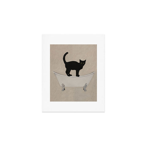 Coco de Paris Black Cat on bathtub Art Print