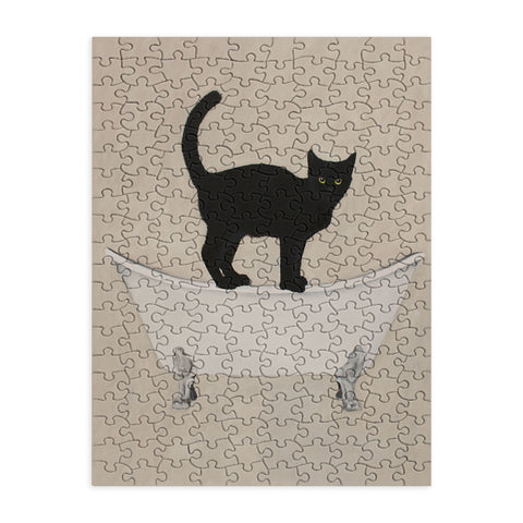 Coco de Paris Black Cat on bathtub Puzzle
