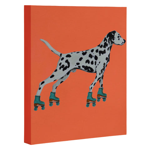 Coco de Paris Dalmatian rollerskater Art Canvas