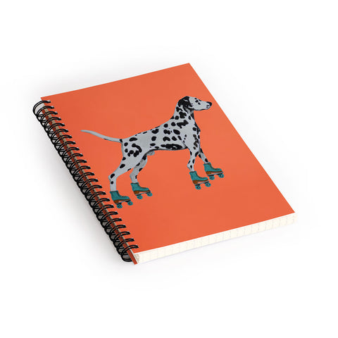 Coco de Paris Dalmatian rollerskater Spiral Notebook