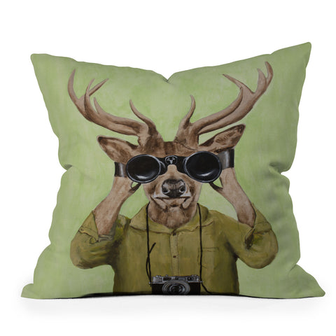 Coco de Paris Deer Hunter Outdoor Throw Pillow