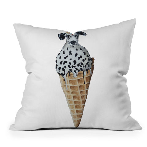 Coco de Paris Icecream Dalmatian Outdoor Throw Pillow