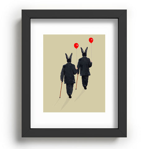 Coco de Paris Rabbits walking with balloons Recessed Framing Rectangle