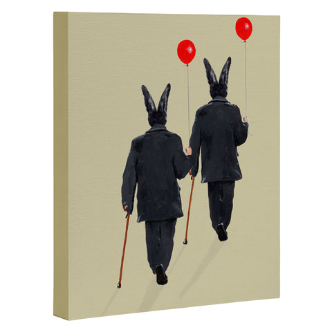 Coco de Paris Rabbits walking with balloons Art Canvas