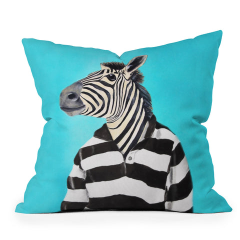 Coco de Paris Stripy Zebra Outdoor Throw Pillow