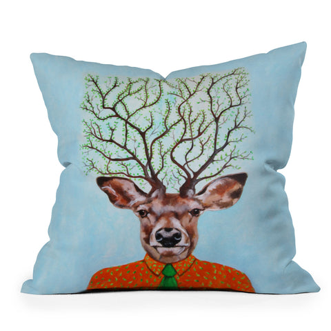 Coco de Paris Tree Deer Outdoor Throw Pillow