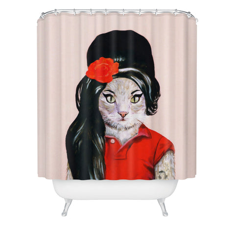 Coco de Paris Winehouse Cat Shower Curtain