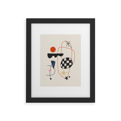 Cocoon Design Abstract Eclectic Colorful Framed Art Print