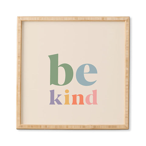 Cocoon Design Be Kind Inspirational Quote Framed Wall Art