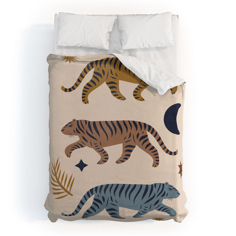 Cocoon Design Celestial Tigers with Moon Duvet Cover