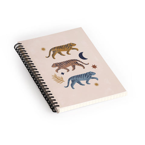 Cocoon Design Celestial Tigers with Moon Spiral Notebook