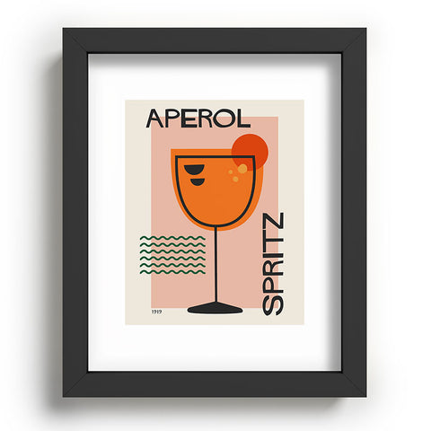 Cocoon Design Cocktail Print Aperol Spritz Recessed Framing Rectangle