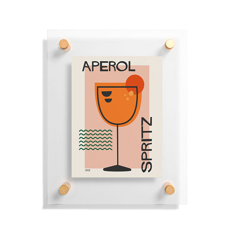 Cocoon Design Cocktail Print Aperol Spritz Floating Acrylic Print
