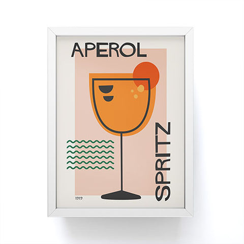 Cocoon Design Cocktail Print Aperol Spritz Framed Mini Art Print