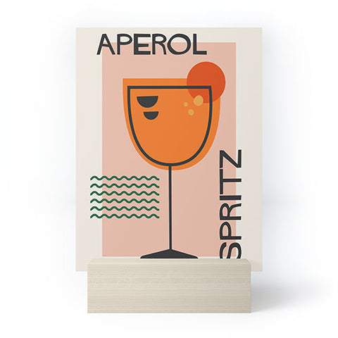 Cocoon Design Cocktail Print Aperol Spritz Mini Art Print