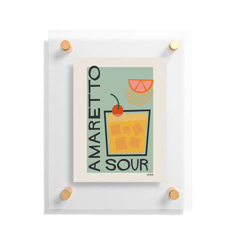 Cocoon Design Colorful Mid Century Modern Cocktail Floating Acrylic Print
