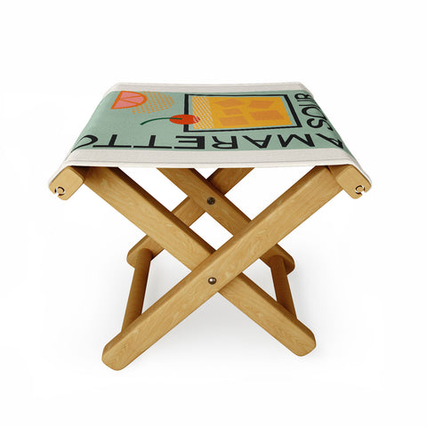 Cocoon Design Colorful Mid Century Modern Cocktail Folding Stool